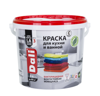 Краска водно-дисперсионная Dali для кухни и ванной основа C 5 л