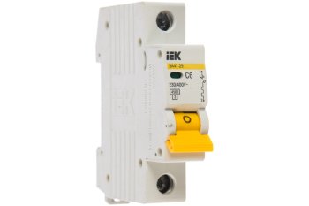 Автоматический выключатель IEK ВА 47-29 1P 6А хар-ка C 4,5кА