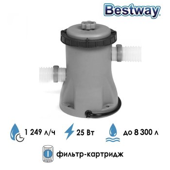 Насос для бассейнов Bestway Flowclear 21 см 1 249 л/ч - л