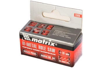 Коронка Matrix BIMETAL 20 мм по металлу