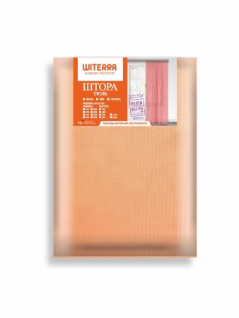 Штора тюлевая Витерра 200х260см персик 1 шт