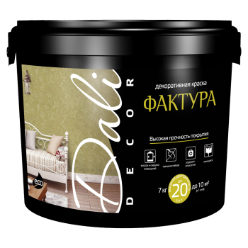 Краска Рогнеда DALI-DECOR Фактура акриловая декоративная белая 7 кг матовая
