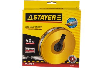 Рулетка Stayer геодезическая 12,5 мм 50 м