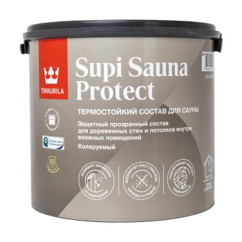 Антисептик Tikkurila SUPI SAUNA PROTECT для бань и саун основа EP 0,9 л