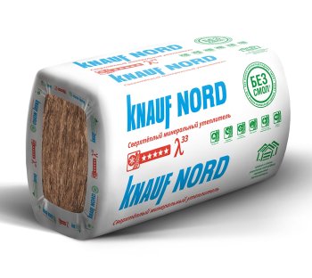Минераловатная теплоизоляция Knauf NORD TS 033 Knaufinsulation 1250х600х50 мм