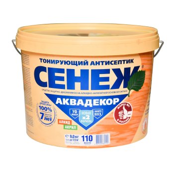 Антисептик Сенеж Аквадекор декоративный махагон 9 кг