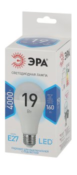 Лампа светодиодная Эра E27 19Вт 4000К нейтральный белый свет
