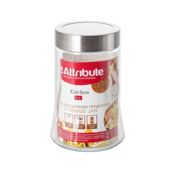 Банка для сыпучих продуктов Attribute 1 л стекло 1 шт
