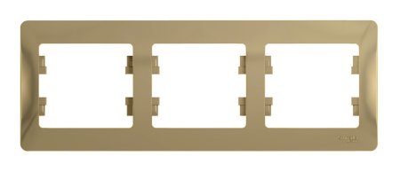 Рамка Schneider Electric Glossa 3 поста, цвет титан