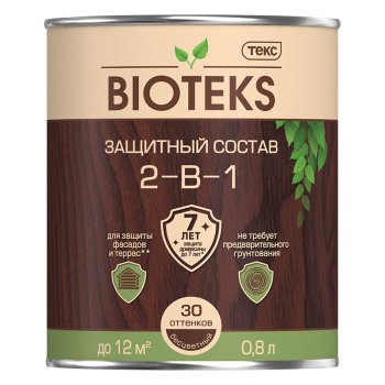 Антисептик Текс BIOTEKS 2 в 1 декоративный бесцветный 0,8 л