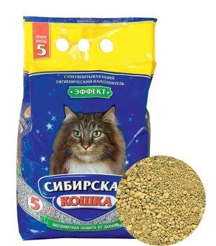 Наполнитель минеральный Сибирская кошка Эффект 5 л