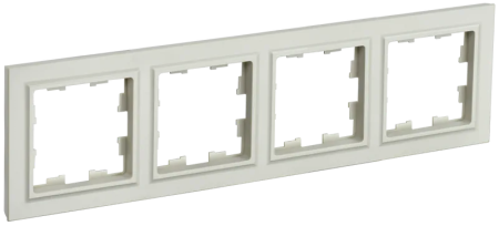Рамка IEK Brite 4 поста, цвет бежeвый