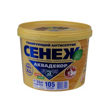 Антисептик Сенеж Аквадекор декоративный калужница 2,5 кг