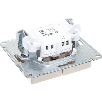 Выключатель встраиваемый Schneider Electric Glossa 2 кл. бежeвый без подсветки