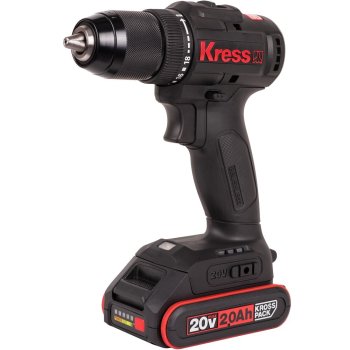 Дрель-шуруповерт аккумуляторная KRESS KU212.1 Li-lon 20В 2x2Ач 50Нм