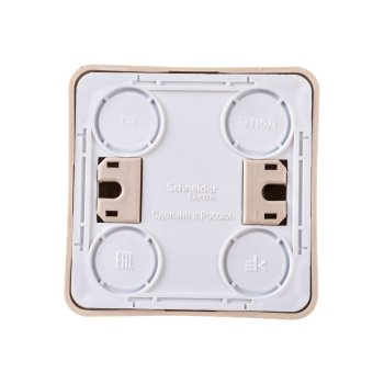 Выключатель накладной Schneider Electric Этюд 1 кл. крем. с подсветкой