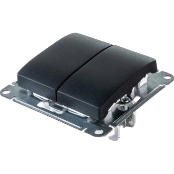 Выключатель встраиваемый Schneider Electric Glossa 2 кл. антрацит без подсветки