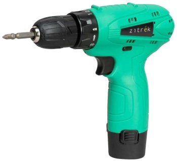 Дрель-шуруповерт аккумуляторная ZITREK Green 12 Li-lon 12В 1x1,5Ач 32Нм