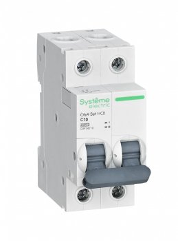 Автоматический выключатель Systeme Electric City9 Set 2P 10А хар-ка C 4,5кА