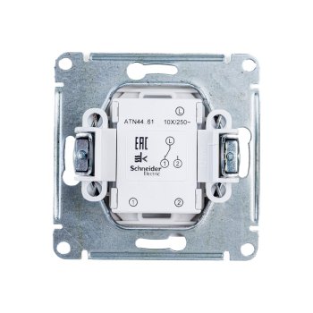 Переключатель встраиваемый Schneider Electric AtlasDesign Aqua IP44 1 кл. белый без подсветки