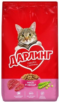 Корм сухой для кошек Дарлинг Мясо/овощи 1 750г