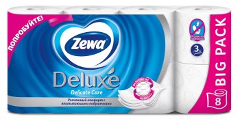 Бумага туалетная Zewa Deluxe 8шт
