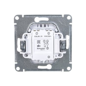 Выключатель встраиваемый Schneider Electric Glossa 2 кл. белый без подсветки