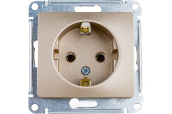 Розетка силовая встраиваемая Schneider Electric Glossa с заземлением титан