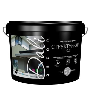 Краска Рогнеда DALI-DECOR Структурная акриловая декоративная белая 15 кг матовая