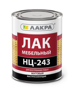 Лак Лакра НЦ-243 мебельный  бесцветный 0,7 кг матовый