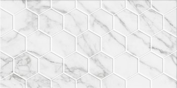 Плитка настенная Marble, гексо, белая