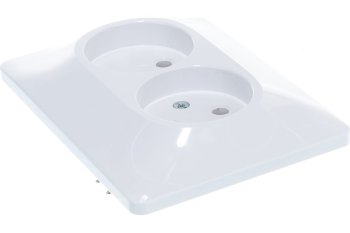 Розетка силовая двойная встраиваемая Schneider Electric Glossa без заземления белый