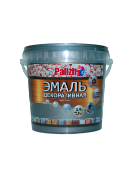 Эмаль акриловая декоративная Palizh темное серебро 0,9 кг