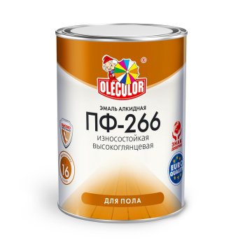 Эмаль алкидная для полов ПФ-266 Olecolor ABC-Farben жёлто-коричневая 2,7 кг
