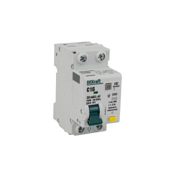 Автомат дифференциальный Dekraft ДИФ-103 1+N 4,5кА 16А 30мА
