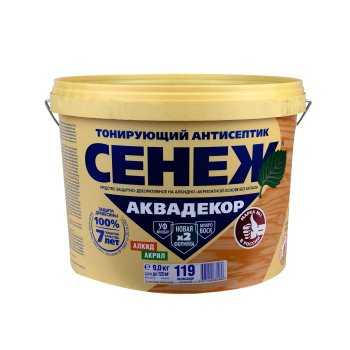Антисептик Сенеж Аквадекор декоративный палисандр 9 кг