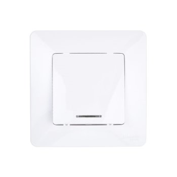 Выключатель встраиваемый Schneider Electric Blanca 1 кл. белый с подсветкой
