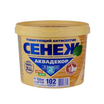 Антисептик Сенеж Аквадекор декоративный бесцветный 2,5 кг