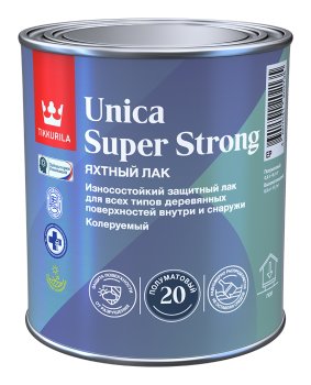 Лак Tikkurila UNICA SUPER STRONG универсальный бесцветный 0,9 л полуматовый