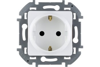 Розетка силовая встраиваемая Legrand Inspiria с заземлением белый