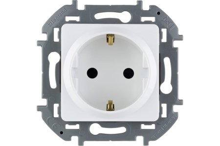 Розетка силовая встраиваемая Legrand Inspiria с заземлением белый