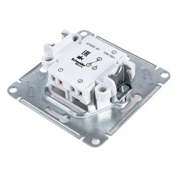 Переключатель встраиваемый Schneider Electric AtlasDesign 1 кл. белый без подсветки