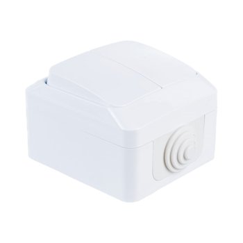 Выключатель накладной Schneider Electric Этюд IP44 2 кл. белый без подсветки
