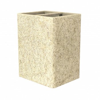 Подставка для зубных щеток STONE полирезина цвет бежевый