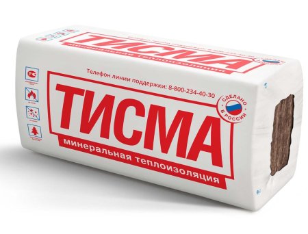 Минераловатная теплоизоляция Тисма, плита Knaufinsulation 1300х600х50 мм