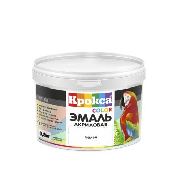 Эмаль акриловая универсальная Завод Диола белая 0,8 кг