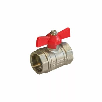 Кран шаровый ручка - бабочка 3/4" ВН-ВН латунь