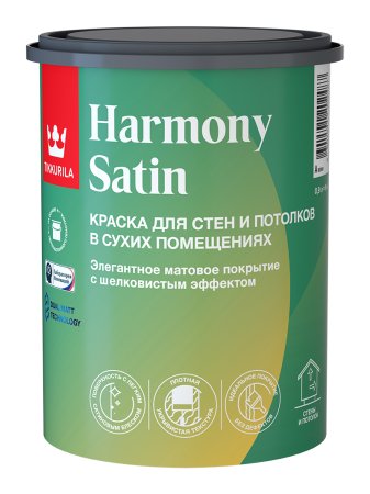 Краска водно-дисперсионная Tikkurila HARMONY SATIN основа для колеровки основа C 0,9 л