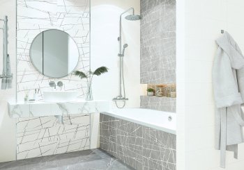 Плитка настенная Chicago Gray, Stone, White