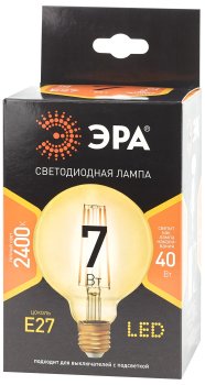 Лампа светодиодная Эра E27 7Вт 2400К теплый белый свет
